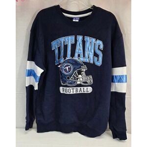 NFL Ultra Game Tennessee Titans Sweatshirt Mens Medium Navy Blue Embroidered NFL